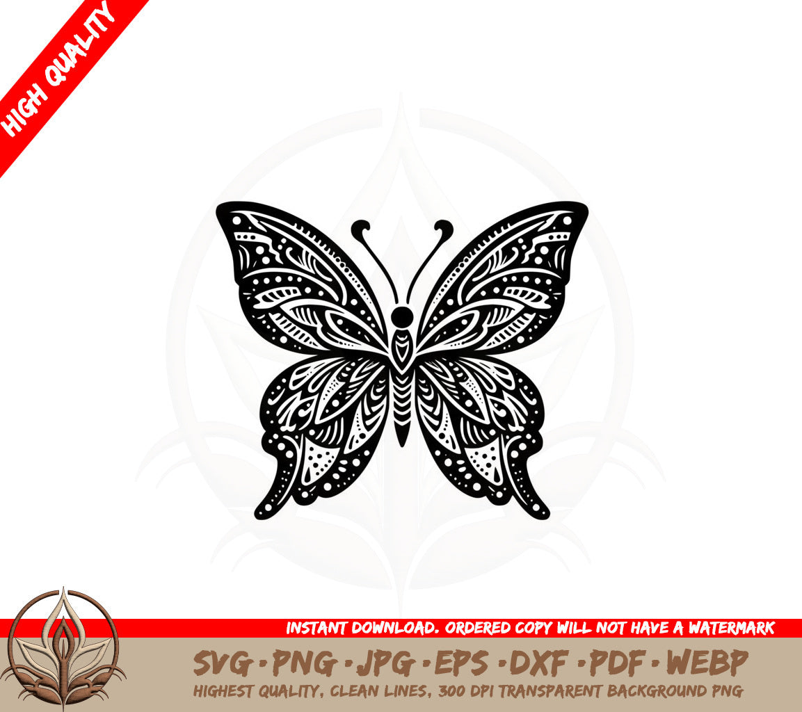 Beautiful Butterfly Wings SVG PNG JPG AI PDF DXF EPS and WebP - Digital Download 