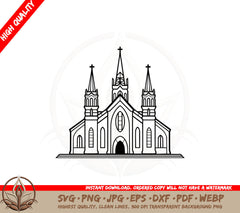 Beautiful Cathedral Digital Design SVG 