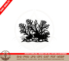 Beautiful Coral Reef SVG PNG JPG AI PDF DXF EPS and WebP - Digital Download 