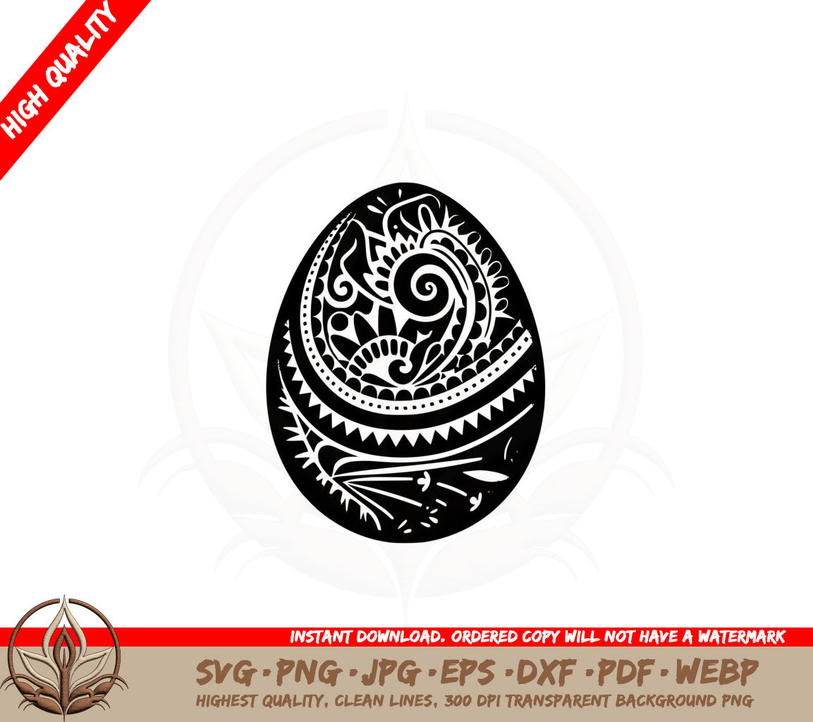 Beautiful Easter Egg SVG Cut File  Instant Download  Digital Download  Easter Egg Design  Easter SVG  Cricut  Silhouette  PNG JPG AI PDF DXF EPS and WebP 