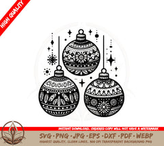 Beautiful Holiday Ornaments SVG Cut Files Bundle Christmas Ornaments SVG Xmas Ornaments SVG Holiday SVG Christmas SVG Files for Cricut Silhouette Glowforge - Digital Download 