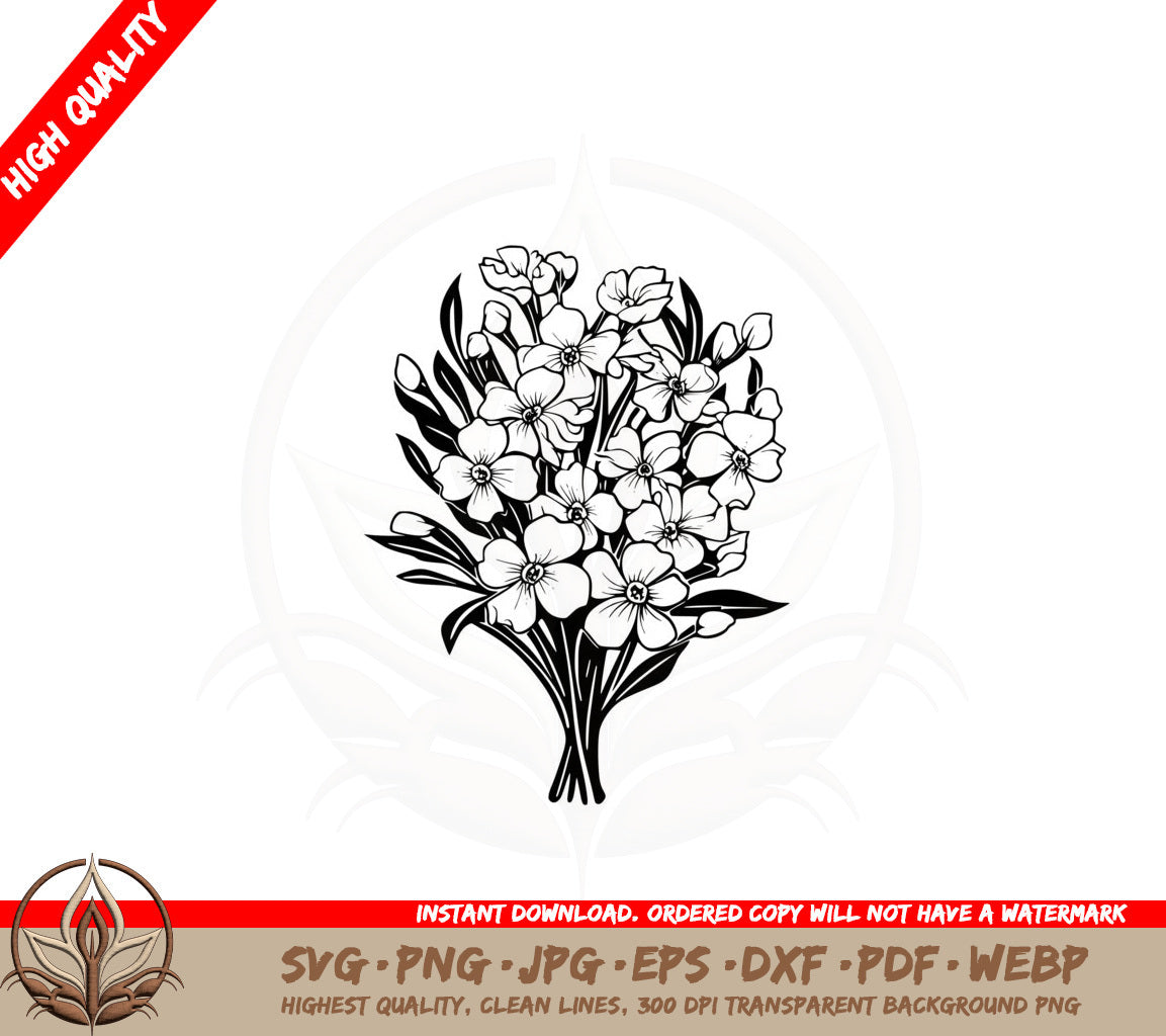 Beautiful Jasmine Bouquet SVG PNG JPG AI PDF DXF EPS  WebP  