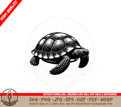 Beautiful Turtle SVG PNG JPG AI PDF DXF EPS and WebP - Digital Download 