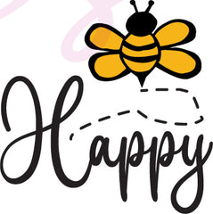 Bee Happy Clipart & Text SVG, PNG, EPS, DFX, JPG, PDF, WEBP for Cricut | Bee Happy Clipart & Text SVG, PNG, EPS, DFX, JPG, PDF, WEBP