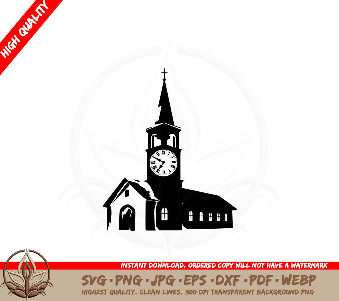 Bell Tower Church SVG Cutting File Download 