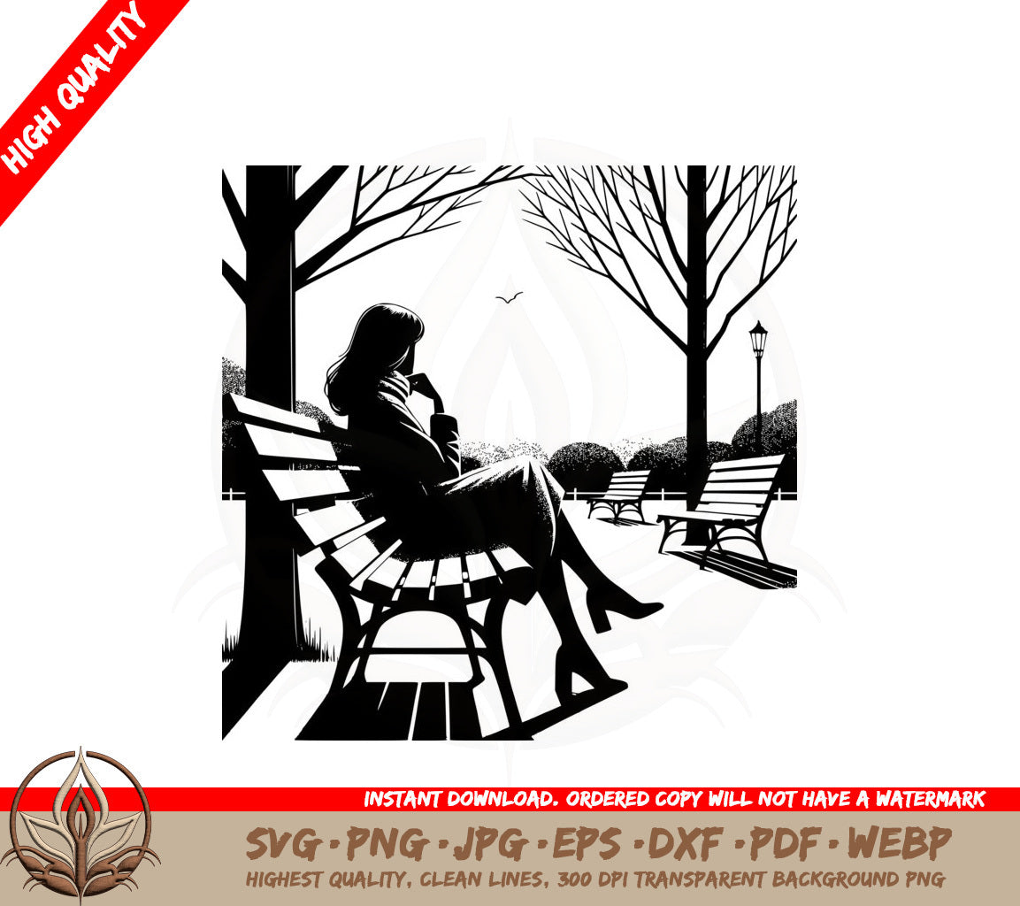 Bench Daydream SVG PNG JPG AI PDF DXF EPS and WebP Digital Download 