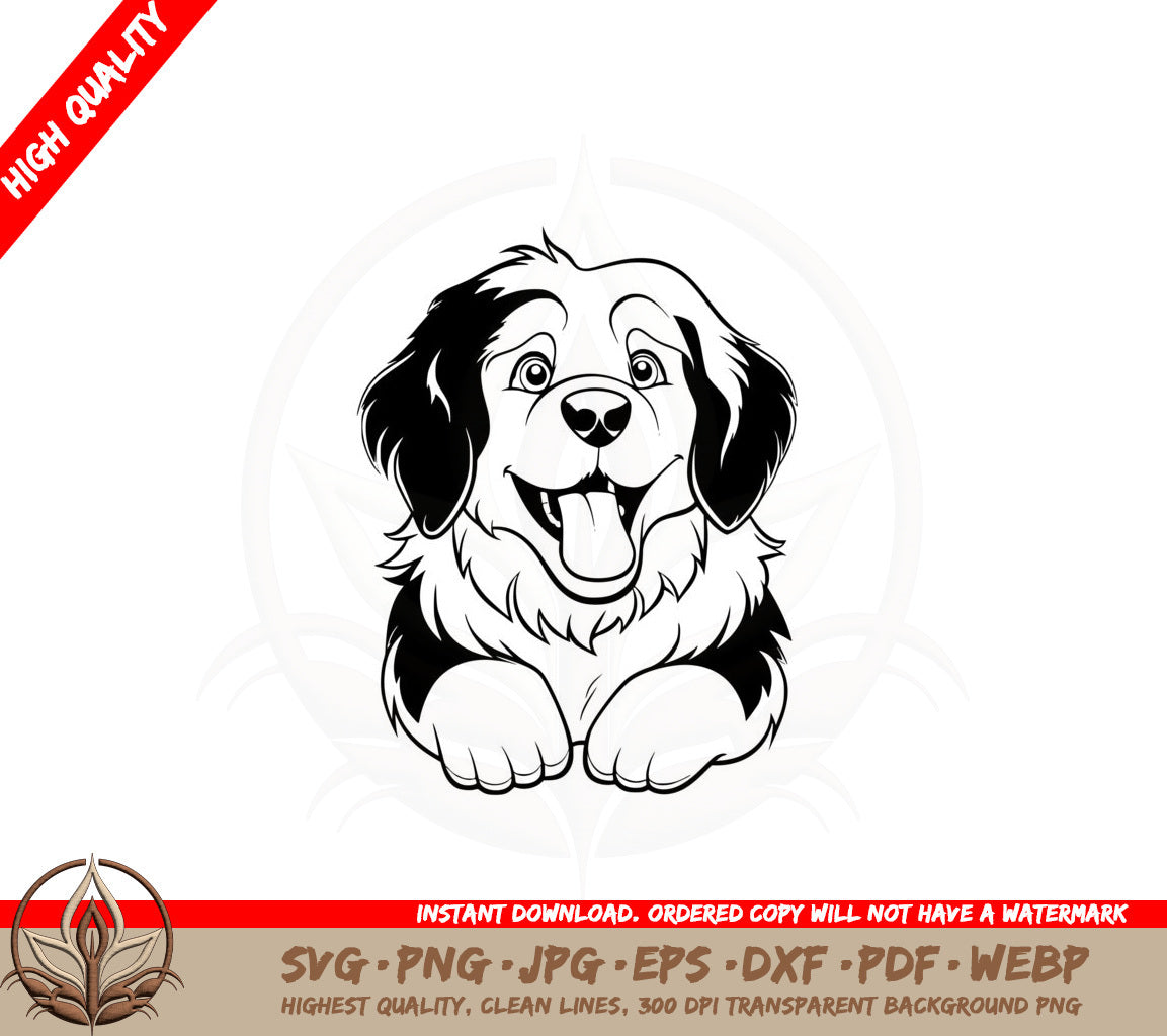 Bernese Mountain Dog SVG PNG JPG AI PDF DXF EPS and WebP Digital Download 