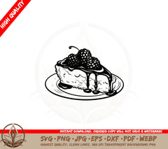 Berry-topped Cake SVG Cut File  Digital Download 