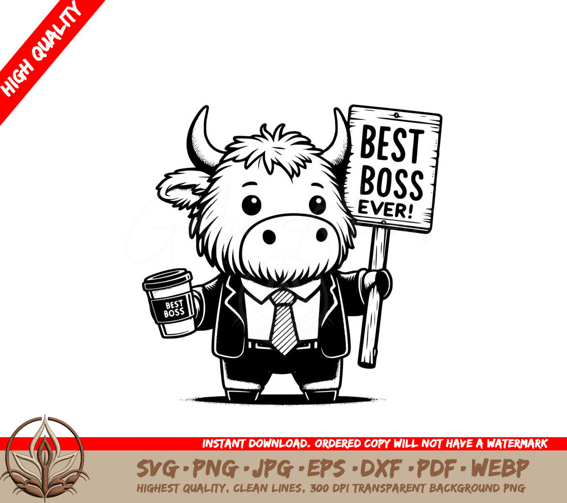 Best Boss Ever SVG Cut File Download 
