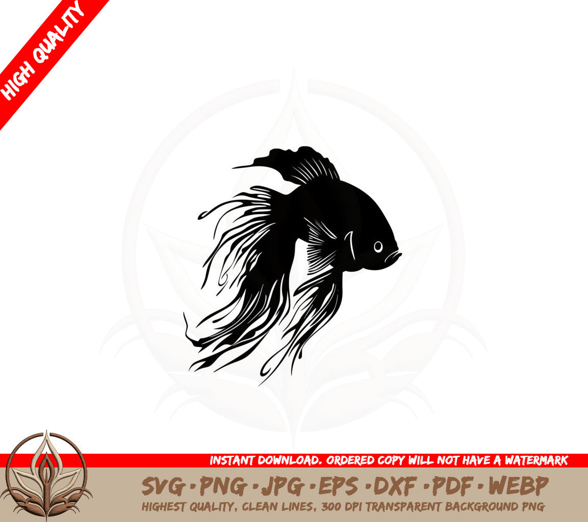 Beta Fish SVG Cut File  Digital Download 