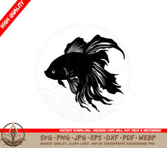 Betta Fish SVG PNG JPG AI PDF DXF EPS WebP - Digital Download 