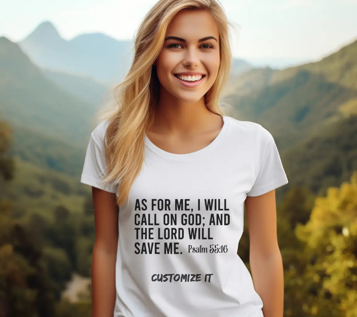 As For Me, I Will Call On God SVG - Bible Verse T-Shirt Design SVG