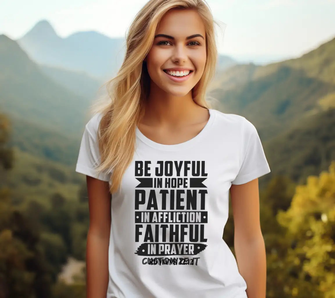 Be Joyful In Hope SVG - Bible Verse T-Shirt Design SVG