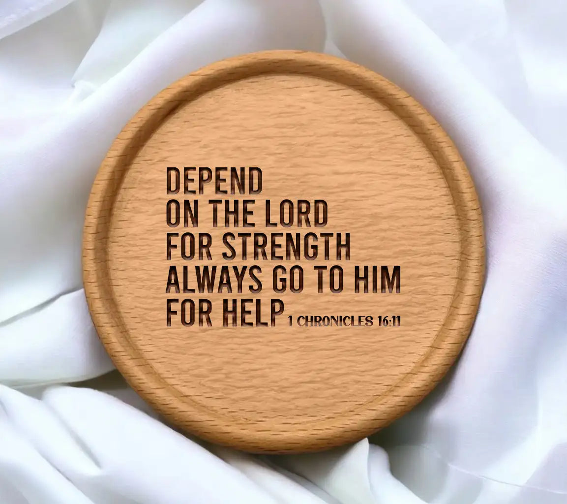 Depend On The Lord For Strength SVG - Bible Verse T-Shirt Design SVG