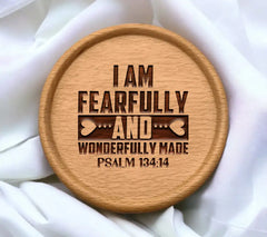 I Am Fearfully And Wonderfully Made  SVG Design - Bible Verse T-Shirt SVG