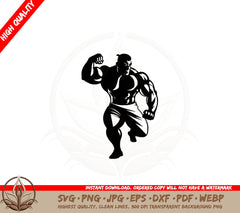 Bicep Curl SVG Cut File Download 