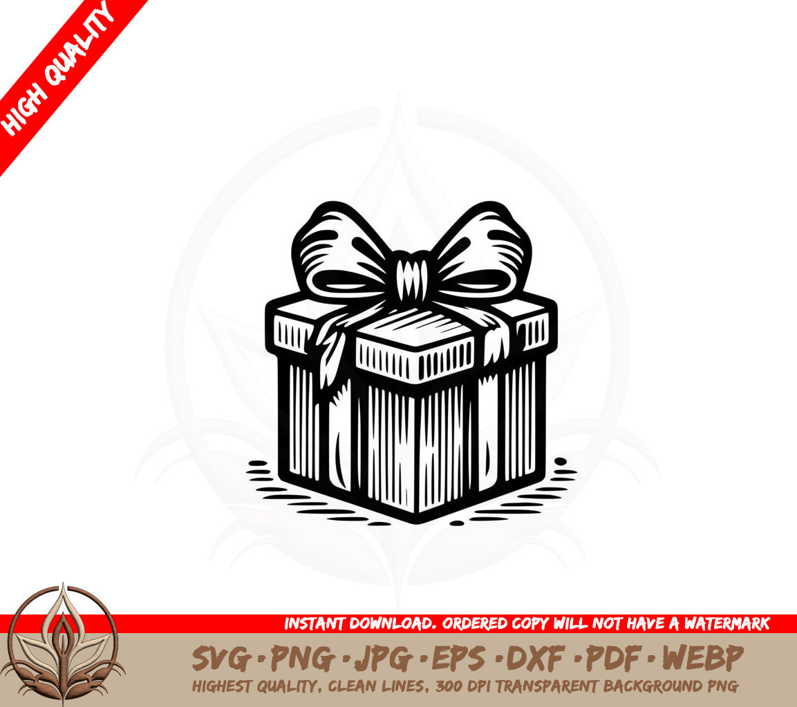 Big Bow Gift SVG PNG JPG AI PDF DXF EPS and WebP Digital Download 