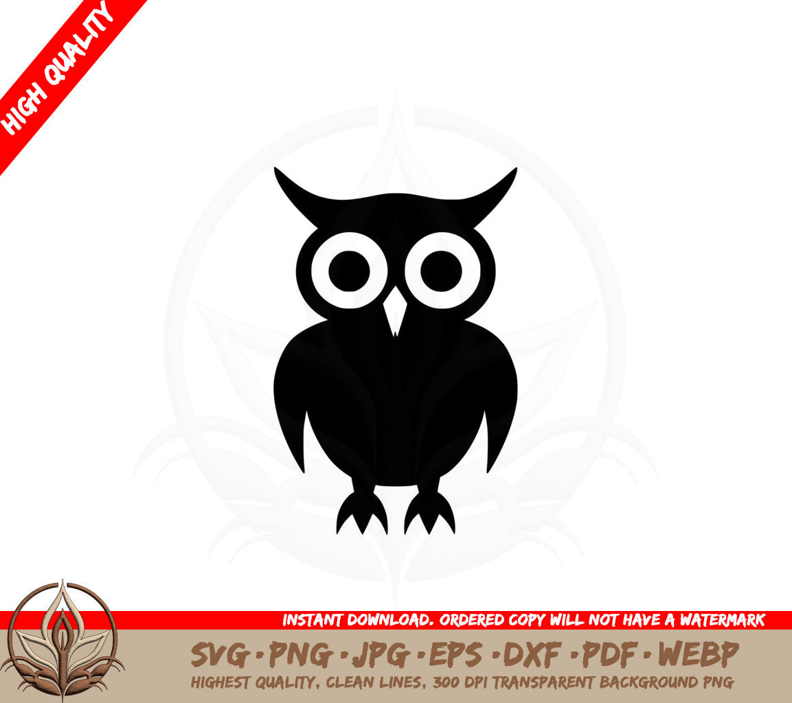 Big Eyed Owl SVG Cut File  Owl SVG  Big Eyes SVG  Animal SVG  Bird SVG 