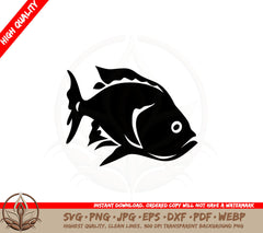 Big Mouth Fish SVG