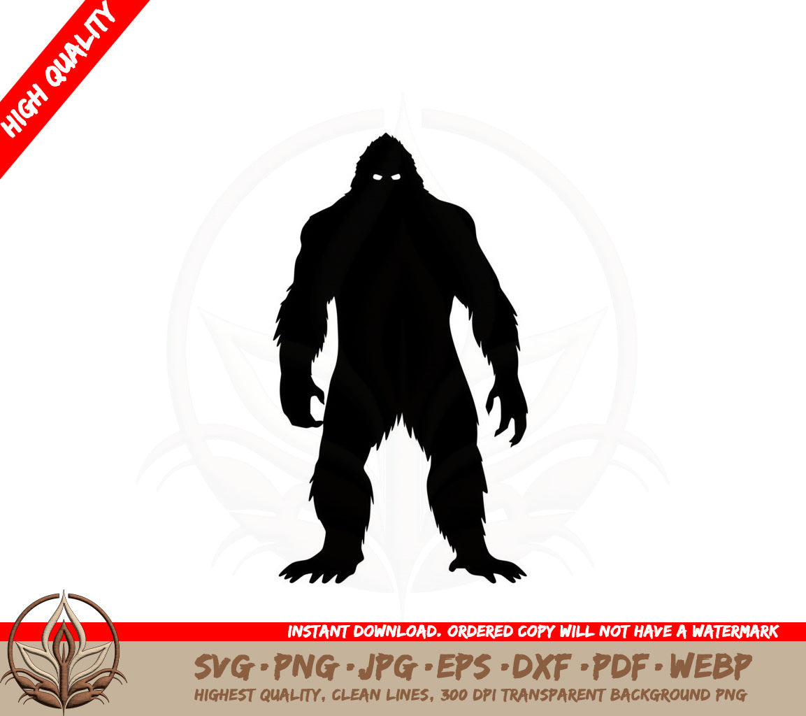 Bigfoot Monster SVG PNG JPG AI PDF DXF EPS and WebP Digital Cut File 