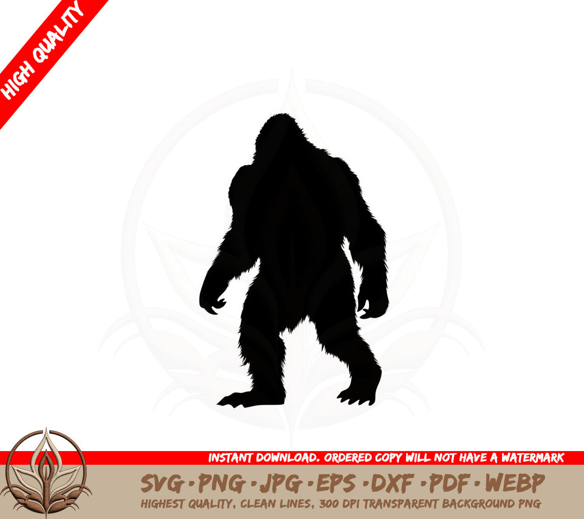 Bigfoot SVG PNG JPG AI PDF DXF EPS and WebP - Digital Product File 