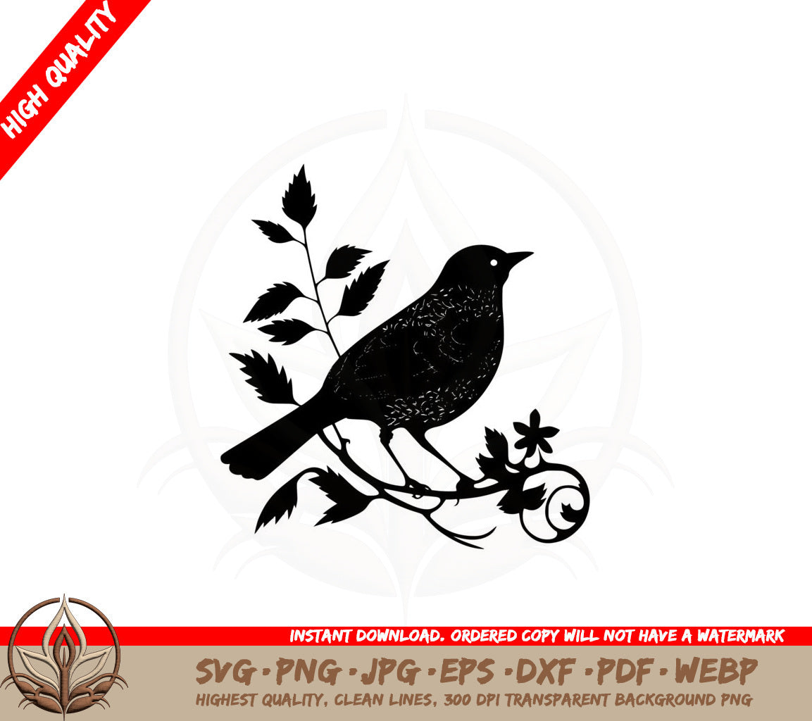 Bird SVG PNG JPG AI PDF DXF EPS and WebP Digital Cut File 