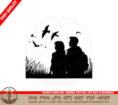 Bird Watching Together SVG