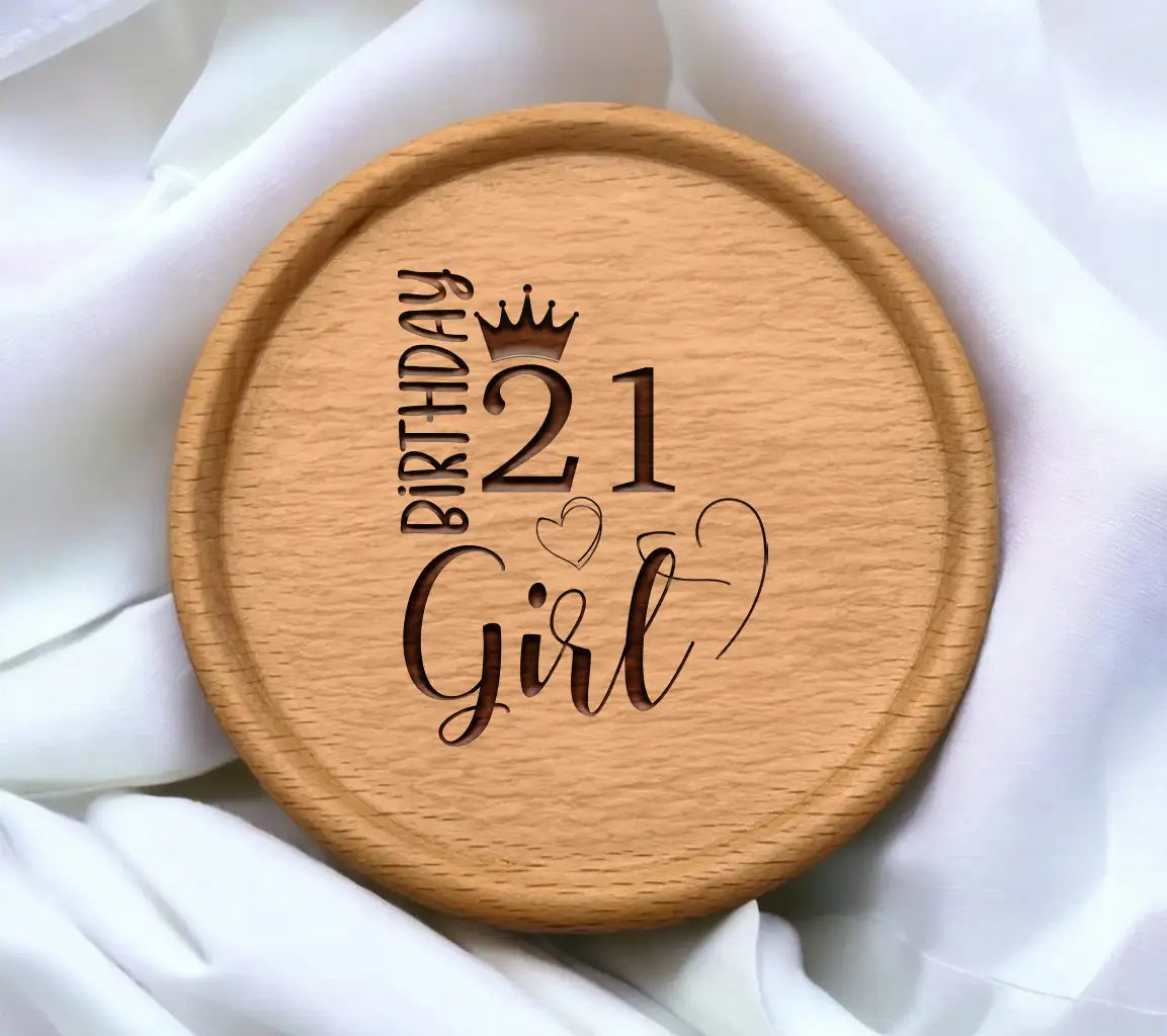 Birthday Girl Crown & Hearts SVG Cut File SVG