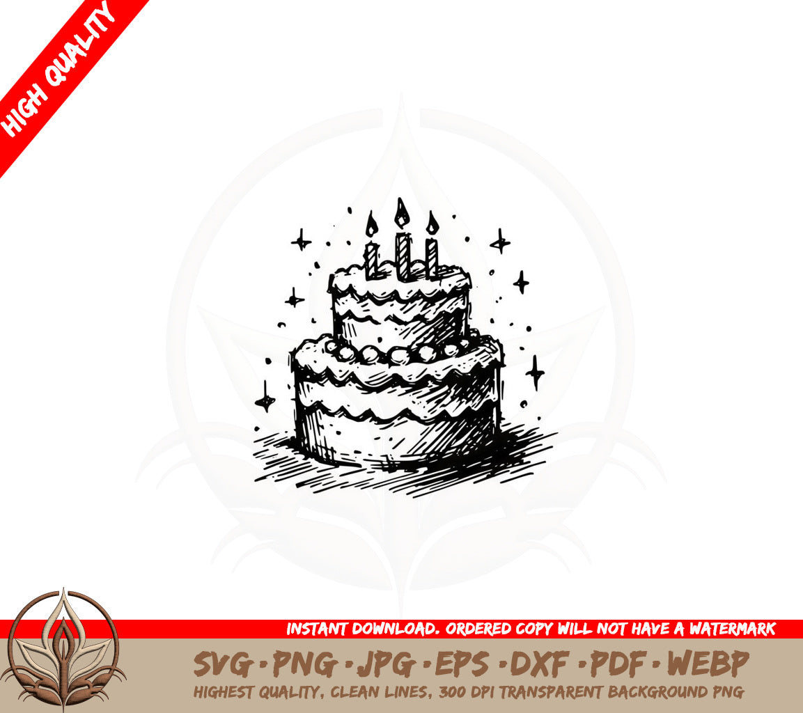 Birthday Cake Festivity SVG