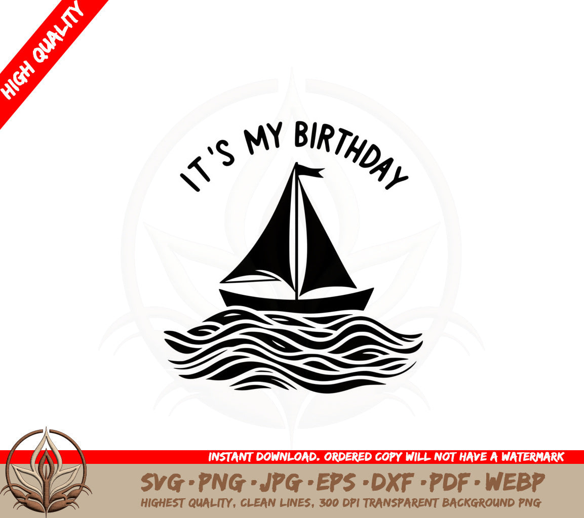 Birthday Sailboat SVG