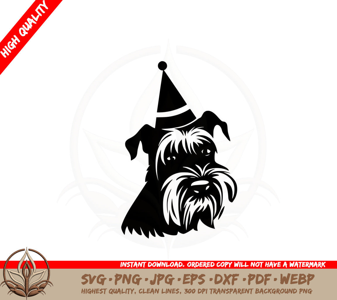 Birthday Schnauzer SVG 