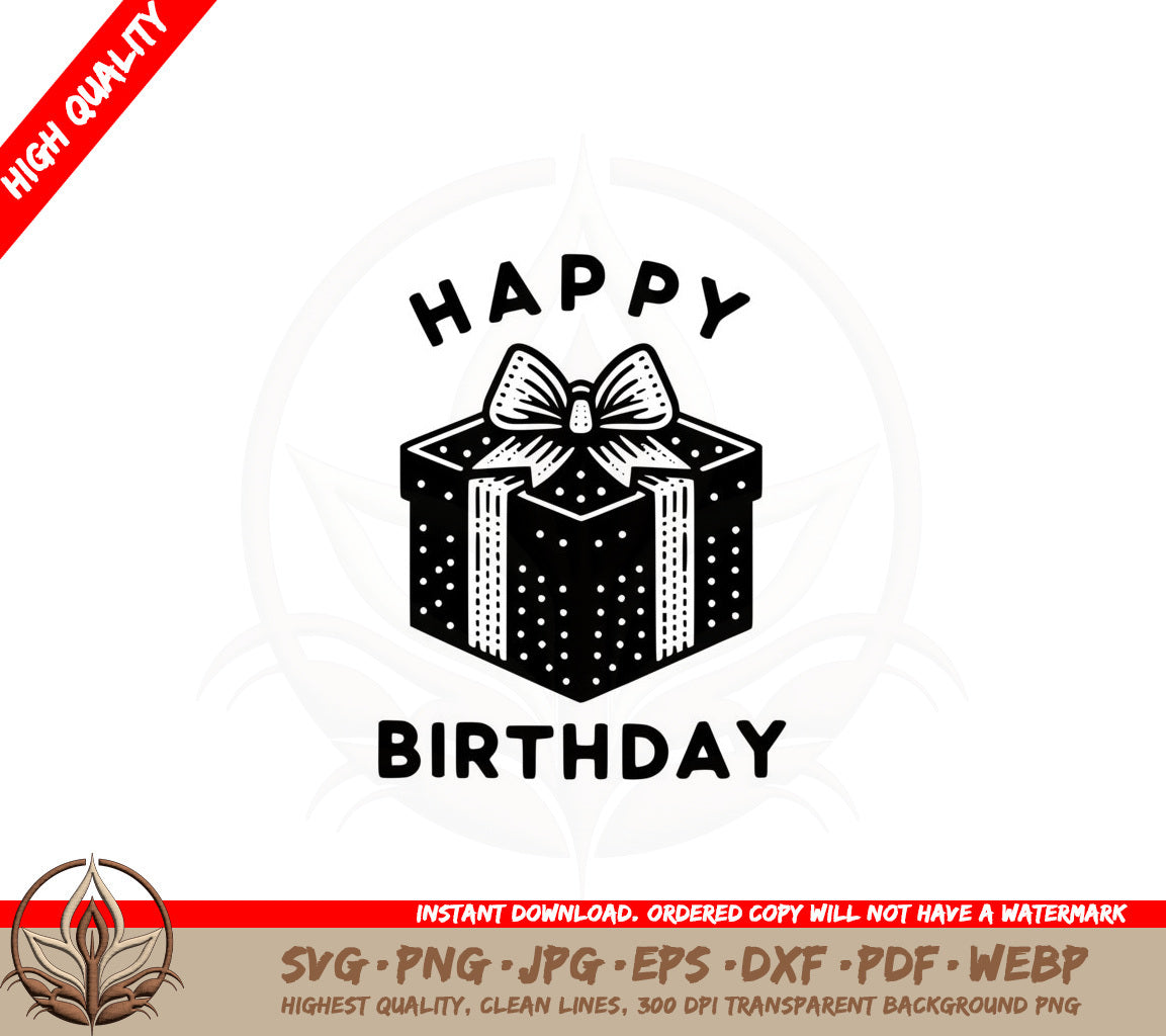 Birthday Surprise Box SVG PNG JPG AI PDF DXF EPS  WebP - Digital Download 