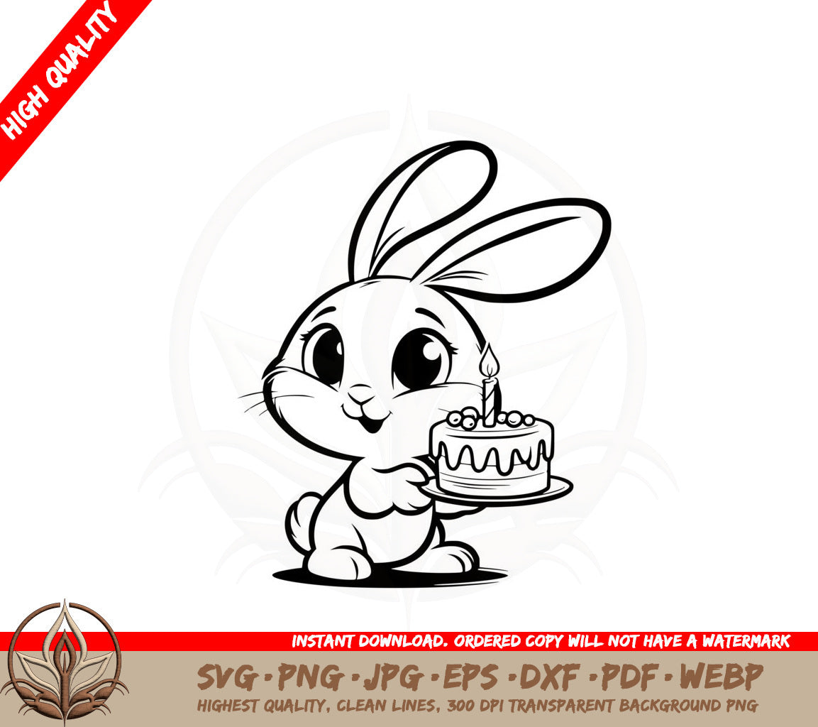 Birthday Wish Bunny SVG