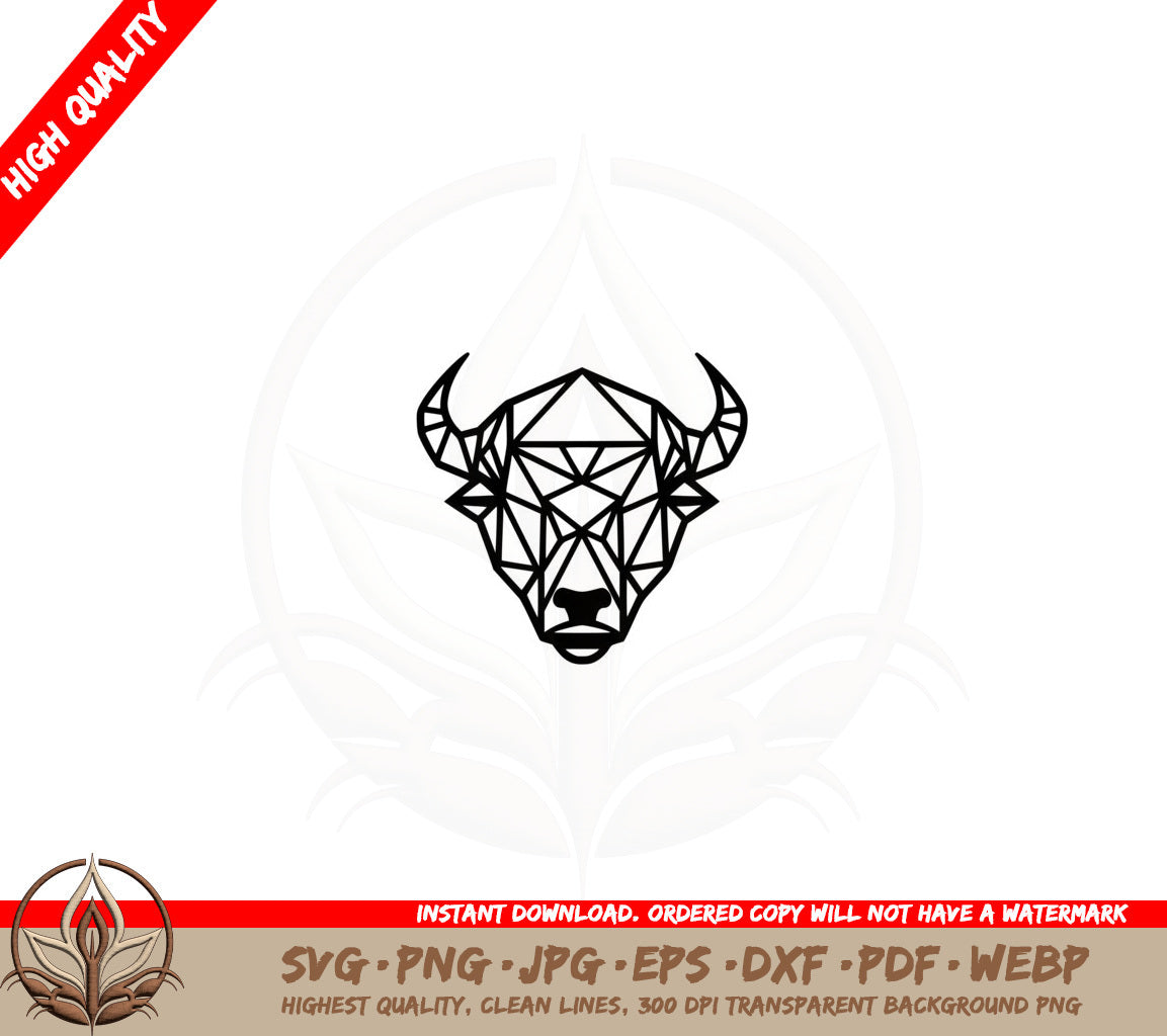 Bison Geometry SVG PNG JPG AI PDF DXF EPS and WebP Download 