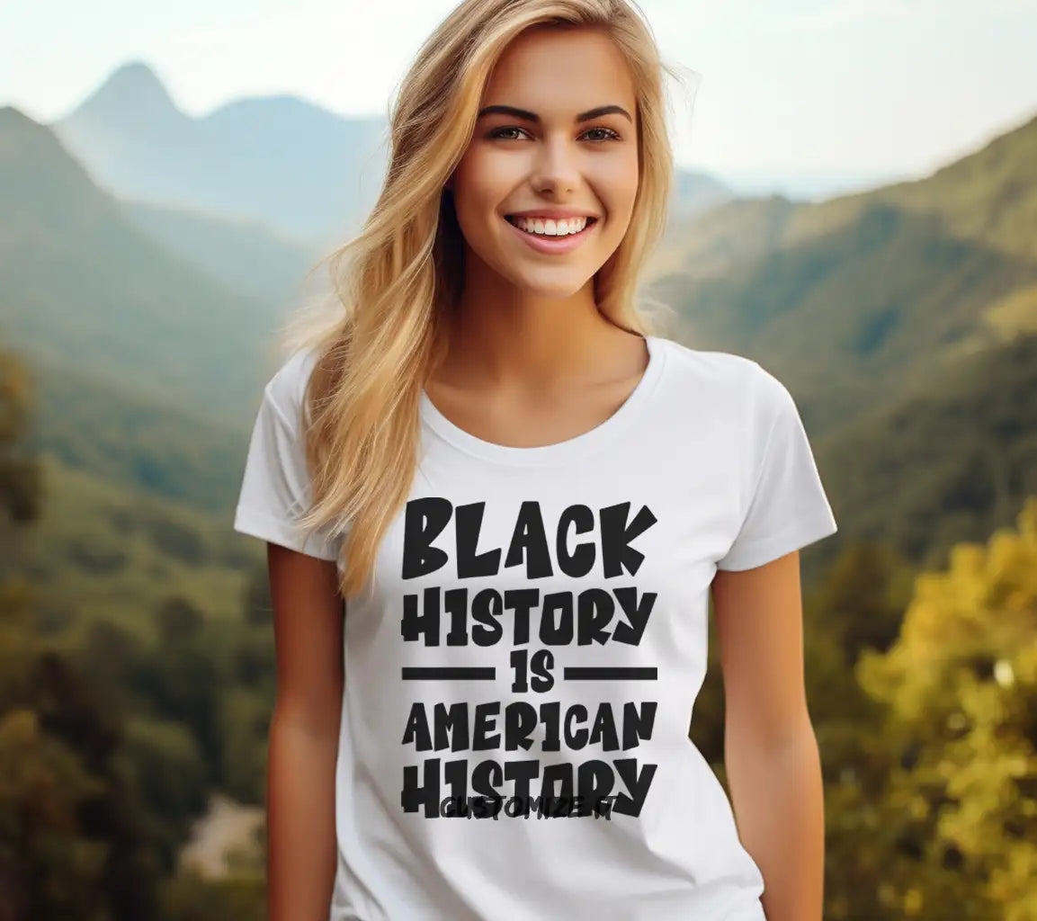 Black History Is American History SVG - Large Letters White Background SVG