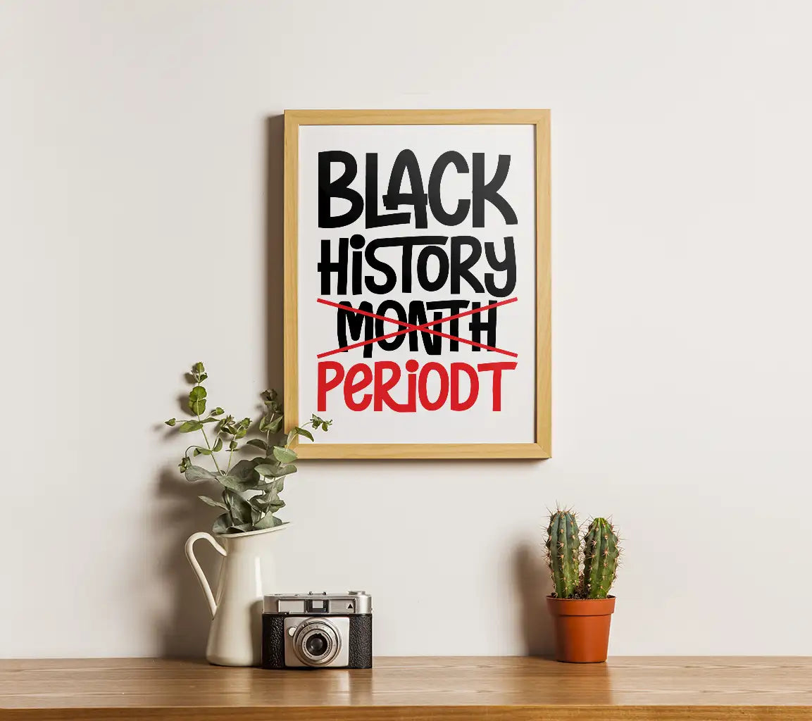 Black History Month Periodt SVG - Black & Red Sign SVG