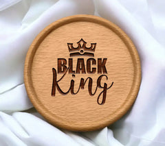 Black King Crown SVG Logo - Black History Month Design SVG