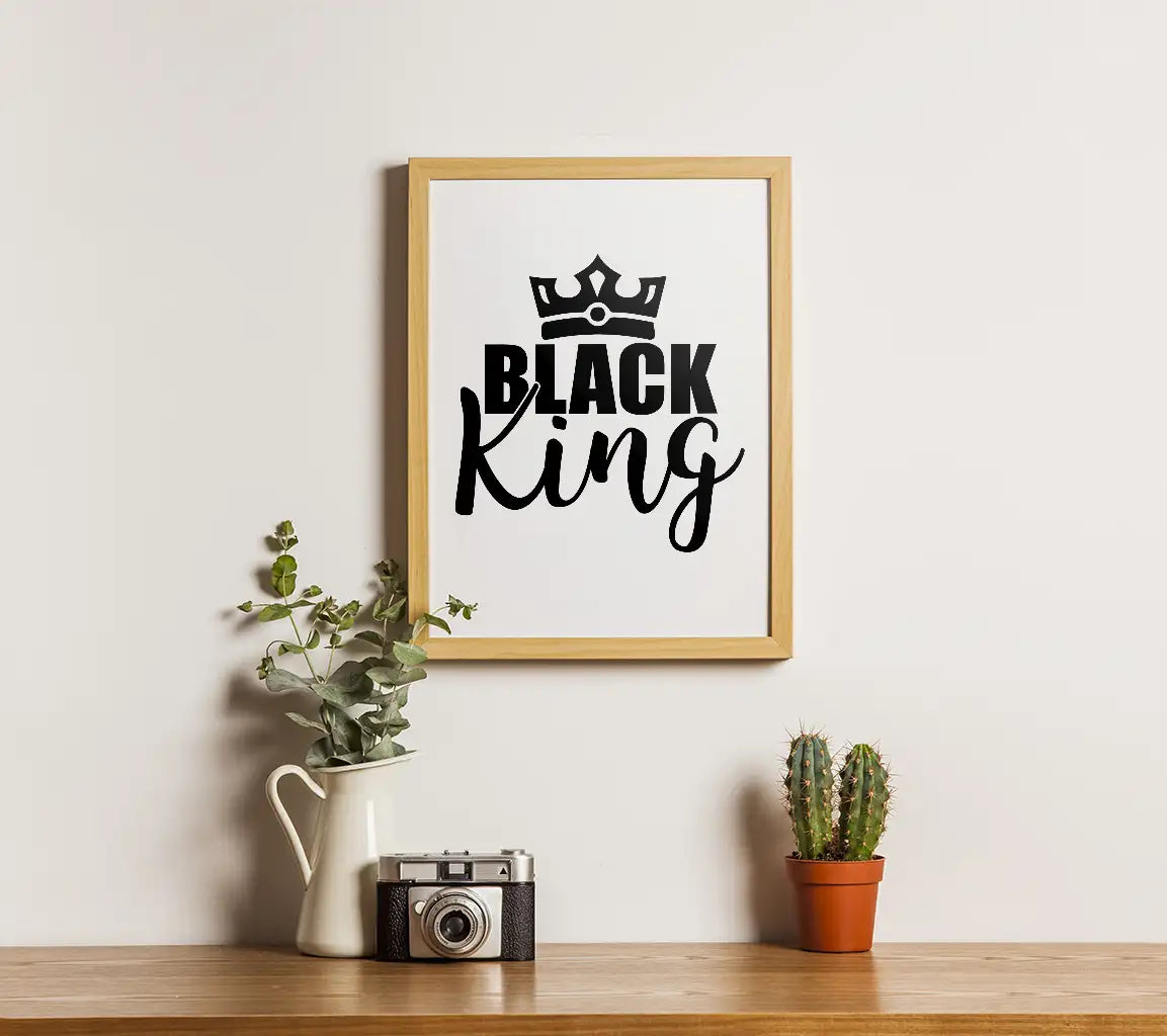 Black King Crown SVG Logo - Black History Month Design SVG