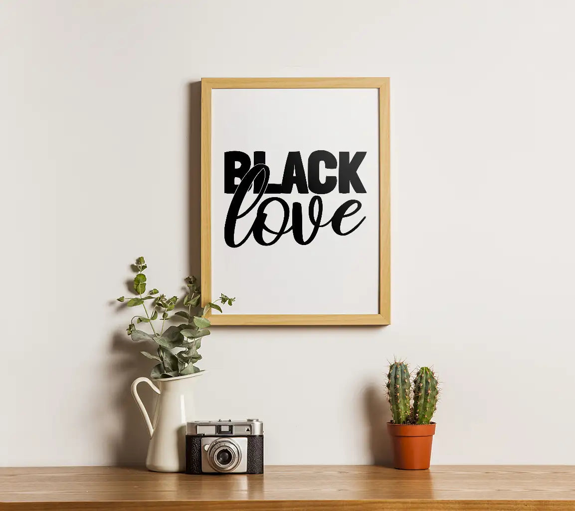 Black Love SVG Logo - Black History Month Design SVG