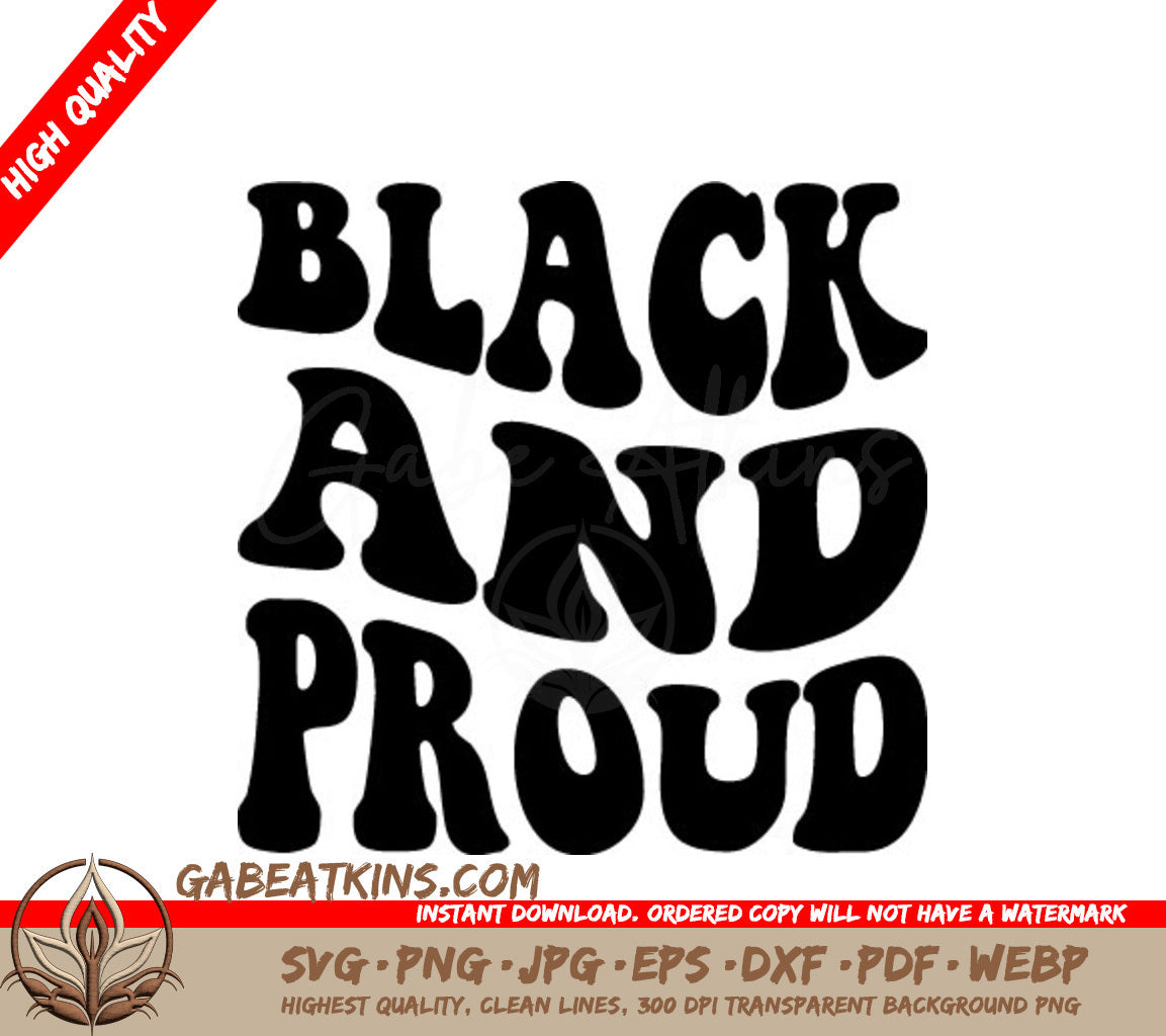 Black History Month Black & Proud SVG Design SVG