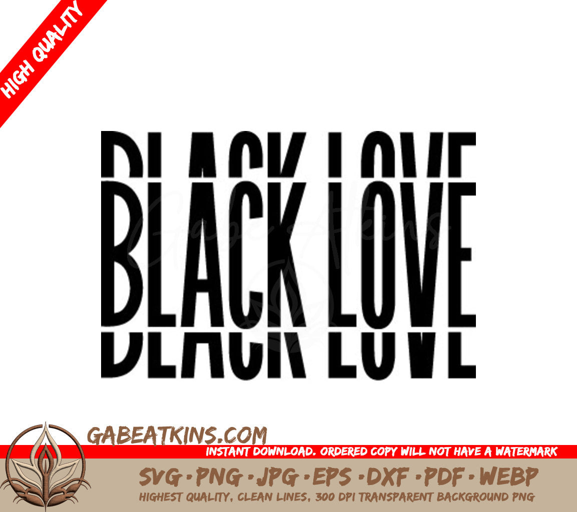 Black Love SVG Design - Black History Month SVG