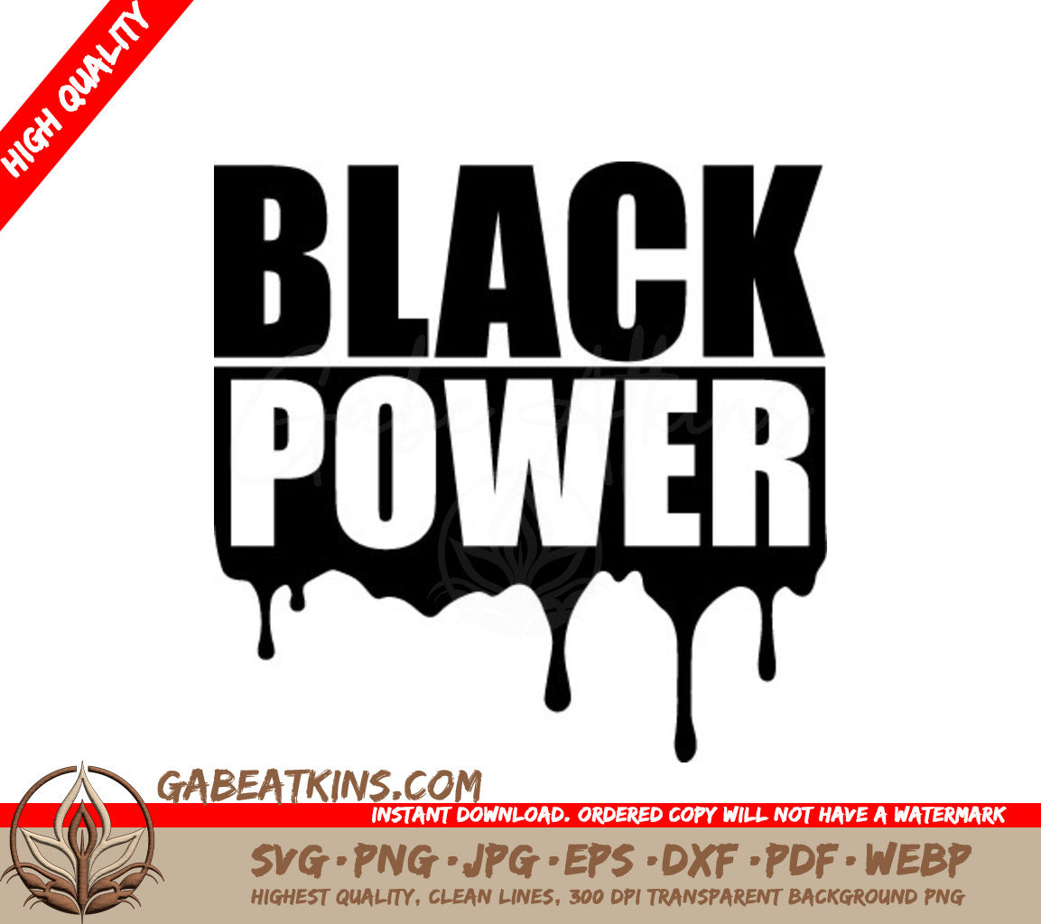 Black Power Logo SVG - Black History Month Design SVG