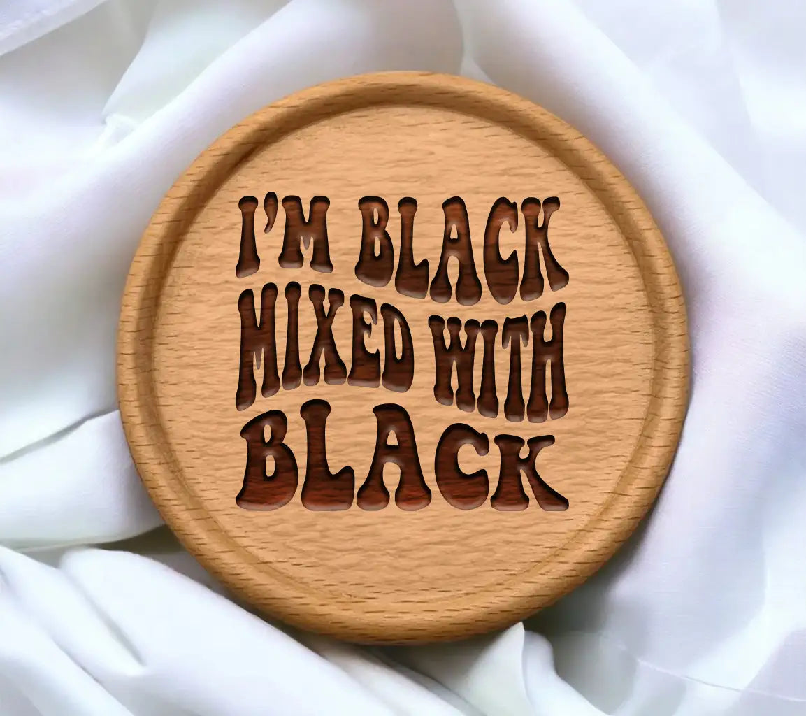 Black History Month Im Black Mixed with Black SVG Design SVG