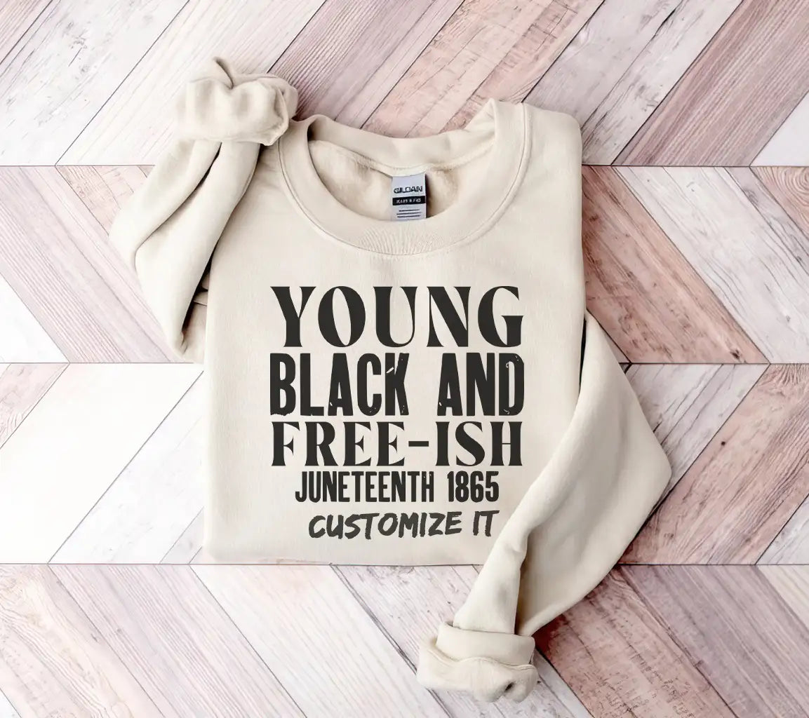 Young Black & Free-ish Juneteenth SVG - Black History Month Design SVG