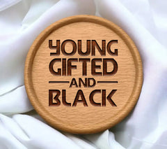 Black History Month Young Gifted & Black SVG Logo SVG