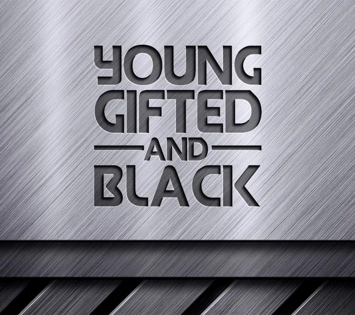 Black History Month Young Gifted & Black SVG Logo SVG