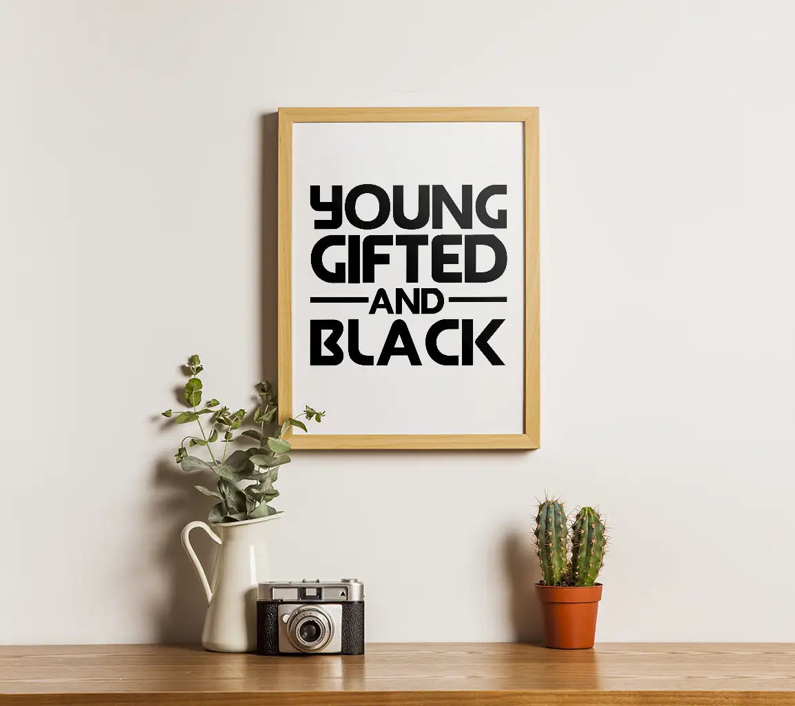 Black History Month Young Gifted & Black SVG Logo SVG