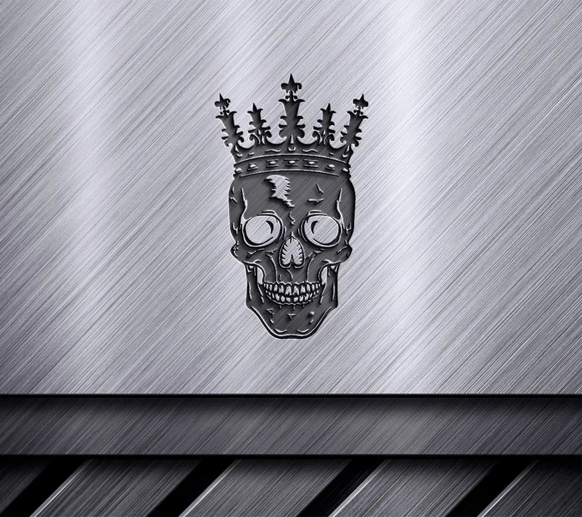  Skull with Crown SVG -  Gothic Royalty Illustration SVG