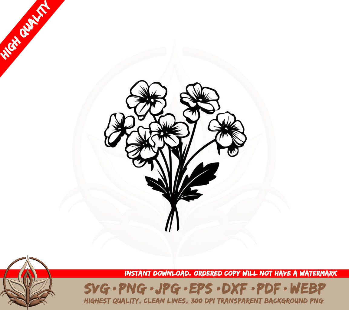 Blooming Geraniums SVG 