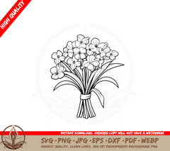 Blooming Jonquil Bouquet SVG Cut File Download 